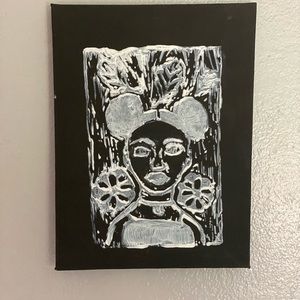 Black girl abstract painting